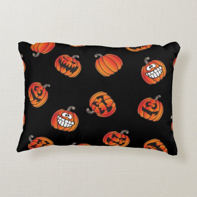 Pumpkin pattern accent pillow (Back)