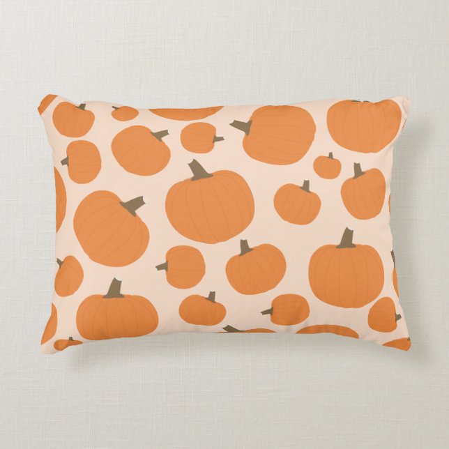 Pumpkin Pattern Accent Pillow (Front)