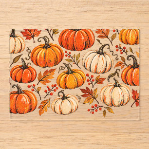 Pumpkin pattern acrylic rsvp card
