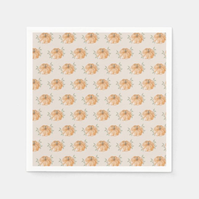  Pumpkin Pattern Autumn Fall Napkins (Front)