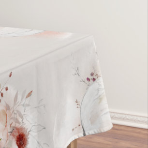 Pumpkin pattern autumn floral country watercolor tablecloth