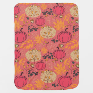 Pumpkin pattern baby blanket