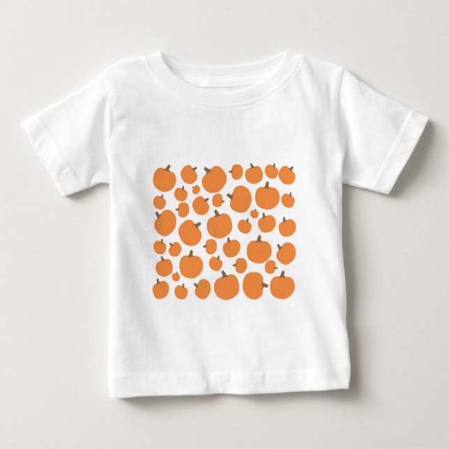Pumpkin Pattern Baby T-Shirt (Front)