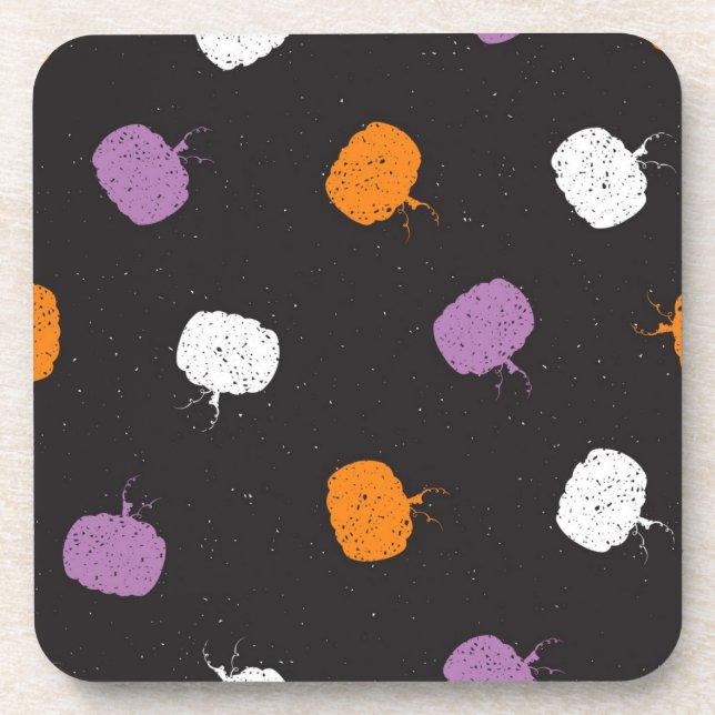 Pumpkin pattern beverage coaster (Front)