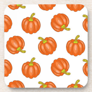 Pumpkin pattern beverage coaster