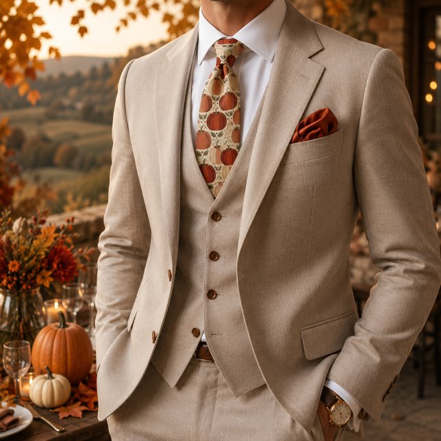 Pumpkin Pattern Boho Style Neck Tie (Creator Uploaded)