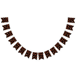 Pumpkin pattern bunting flags