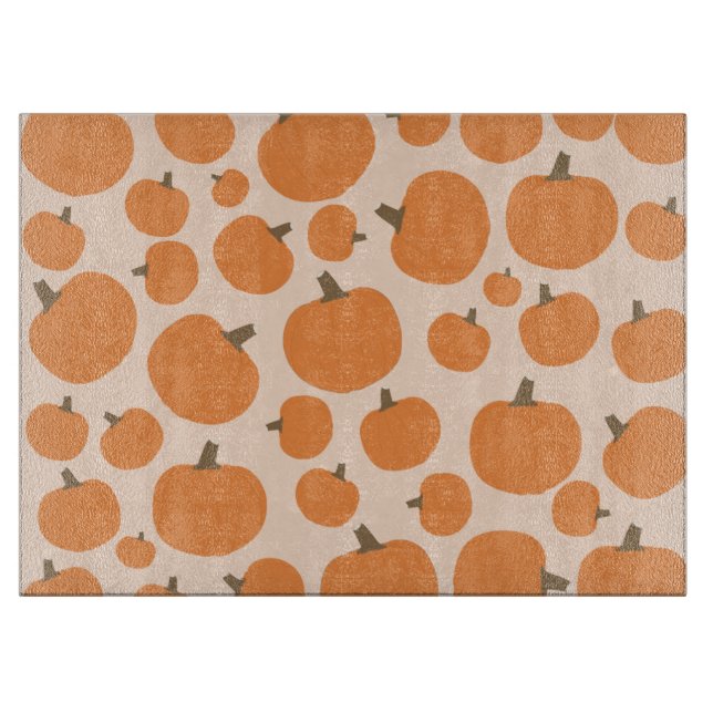 Pumpkin Pattern Cutting Board (Front)