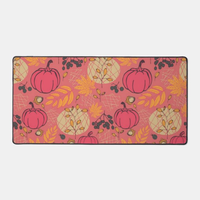 Pumpkin pattern desk mat (Front)