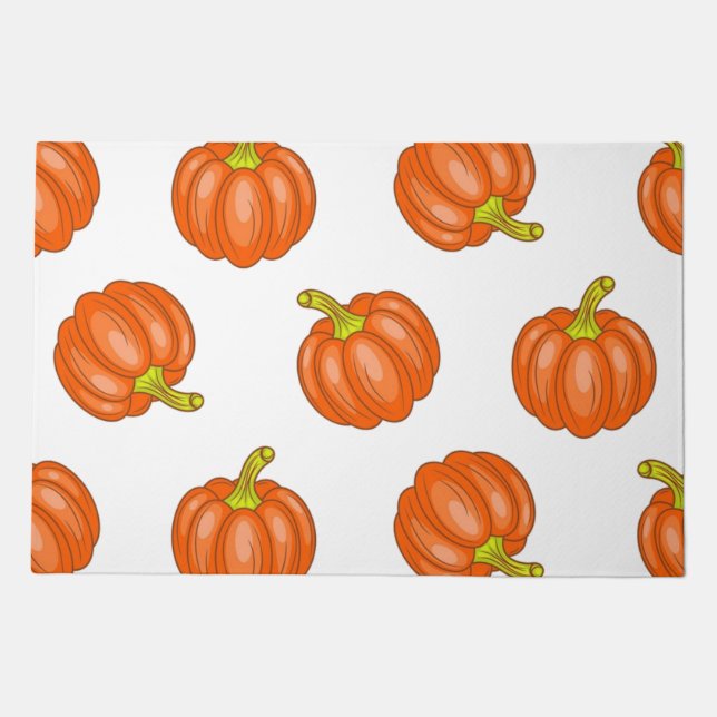 Pumpkin pattern doormat (Front)