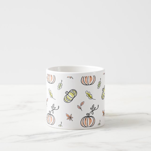 pumpkin pattern espresso cup (Front)