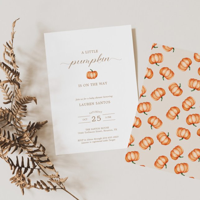 Pumpkin Pattern Fall Baby Shower | Invitation (Available for print and instant digital download!)