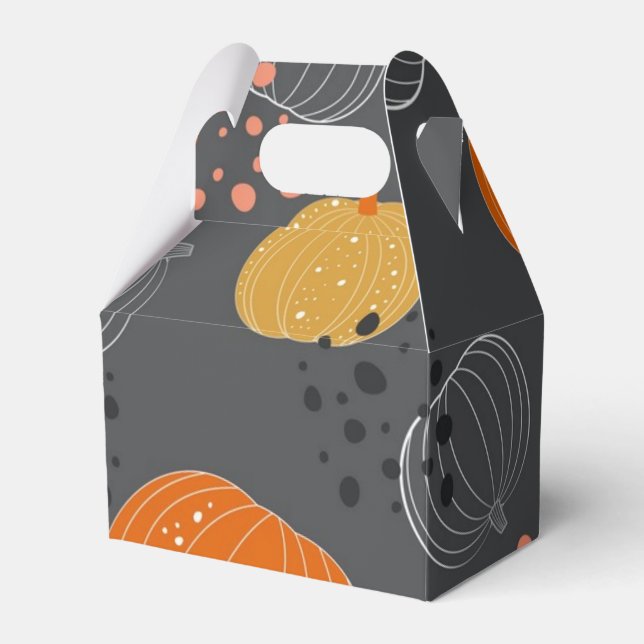 Pumpkin pattern favor boxes (Front Side)