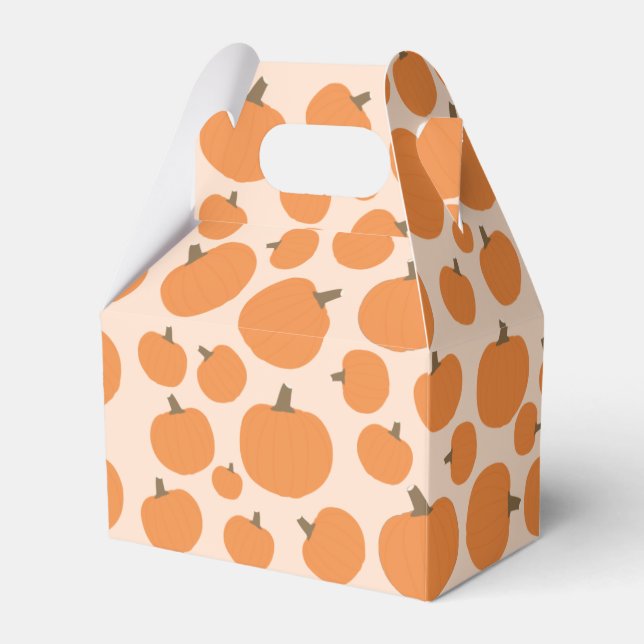 Pumpkin Pattern Favor Boxes (Front Side)