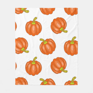 Pumpkin pattern fleece blanket