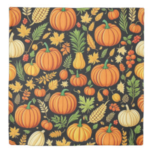 Pumpkin Pattern Harvest Day Autumn Duvet Cover
