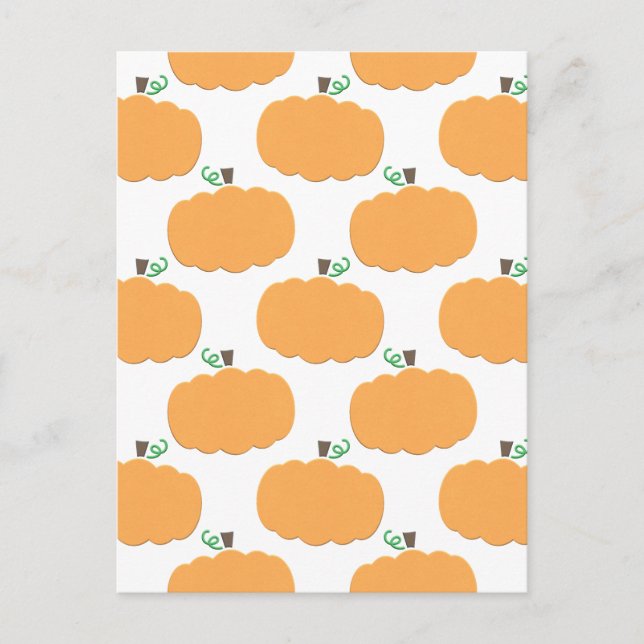 Pumpkin Pattern Holiday Postcard (Front)
