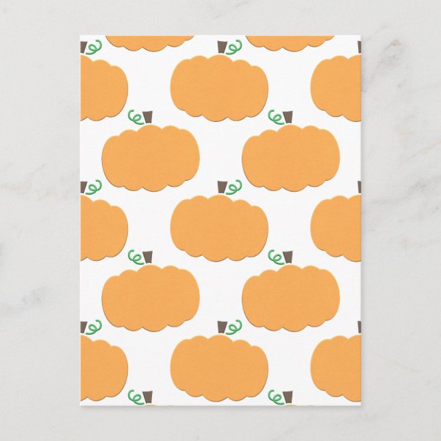 Pumpkin Pattern Holiday Postcard (Front)