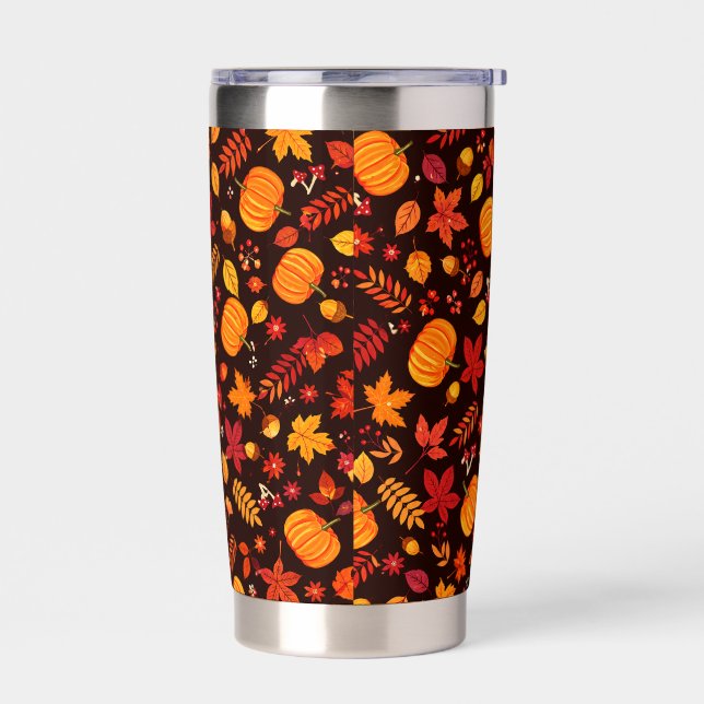 Pumpkin Pattern Insulated Tumbler (Left)