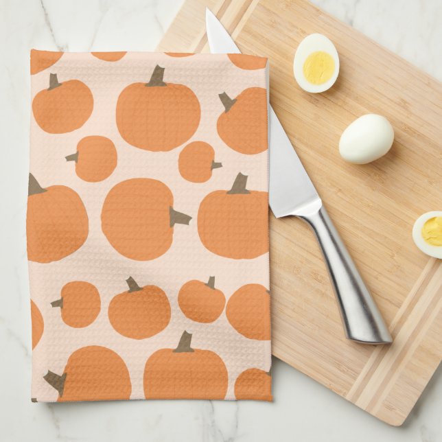 Pumpkin Pattern Kitchen Towel (Quarter Fold)