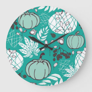 Pumpkin pattern large clock