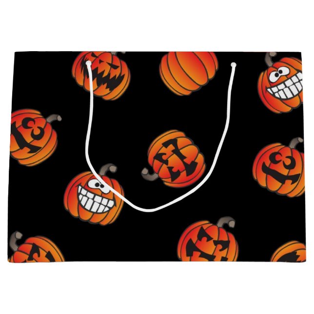 Pumpkin pattern large gift bag (Front)