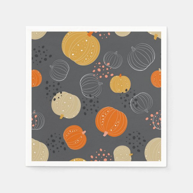 Pumpkin pattern napkins (Front)