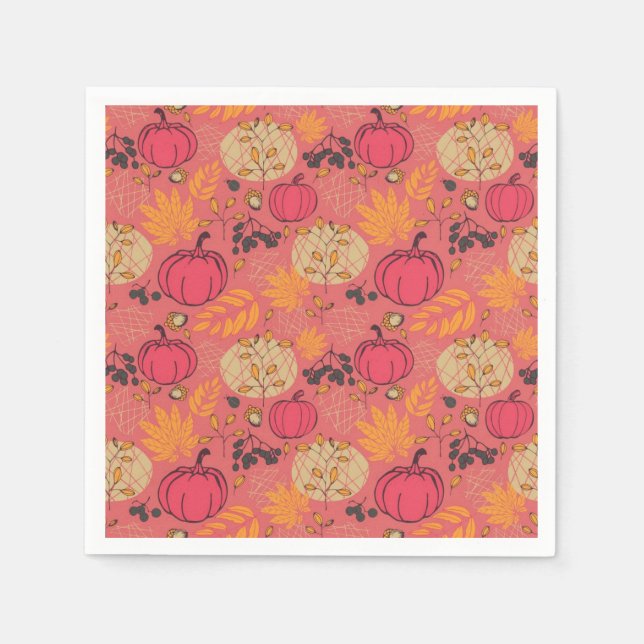 Pumpkin pattern napkins (Front)