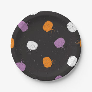 Pumpkin pattern paper plates