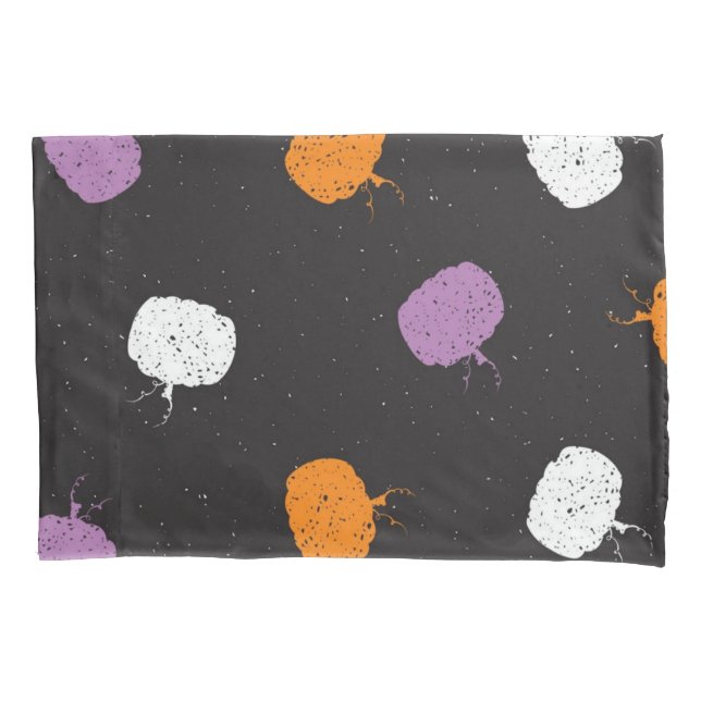Pumpkin pattern pillow case (Front)