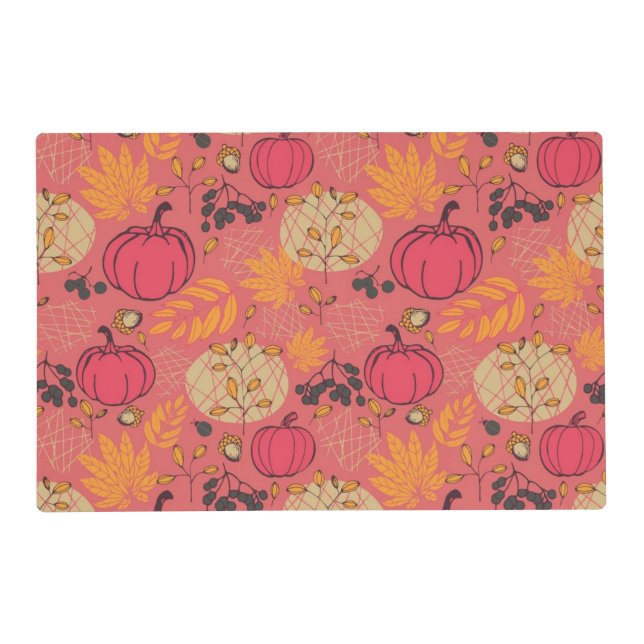 Pumpkin pattern placemat (Front)