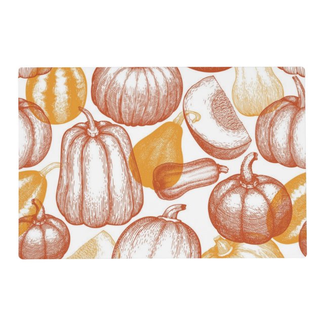 Pumpkin pattern placemat (Front)