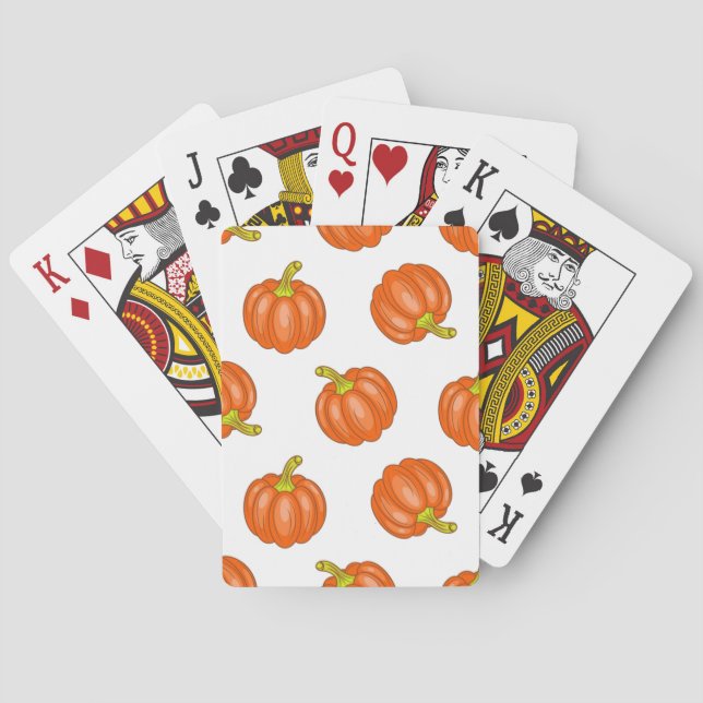 Pumpkin pattern poker cards (Back)