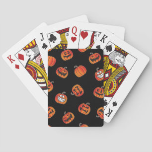 Pumpkin pattern poker cards