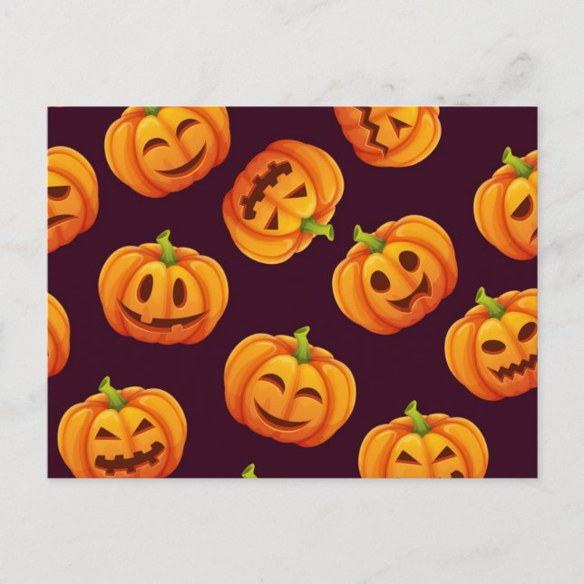 Pumpkin pattern postcard (Front)