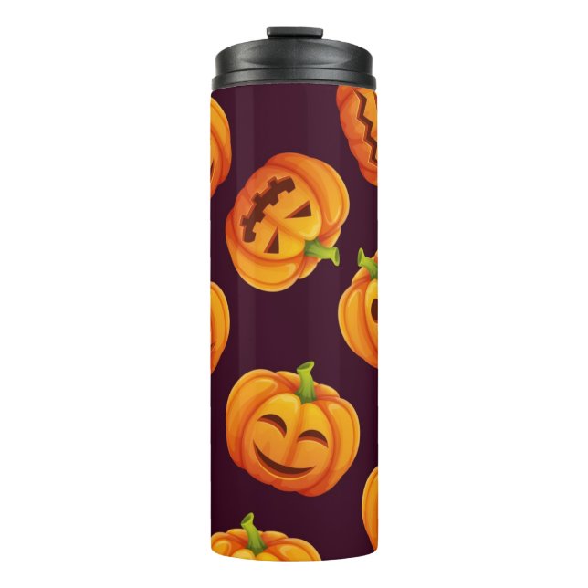 Pumpkin pattern thermal tumbler (Front)