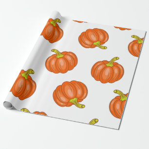 Pumpkin pattern wrapping paper