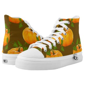 Pumpkin Patterned Printed Shoes