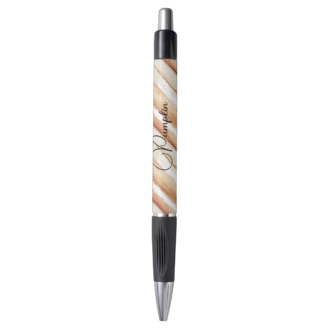 Pumpkin Peach Cream Latte Stripes Pen (Front Vertical)