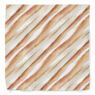Pumpkin Peach Latte Stripes Bandana