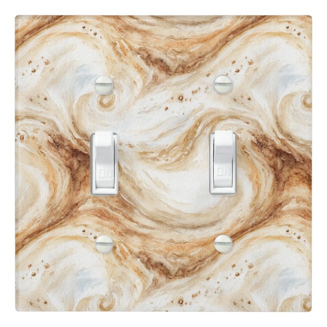 Pumpkin Peach Latte Swirls Light Switch Cover (In Situ)