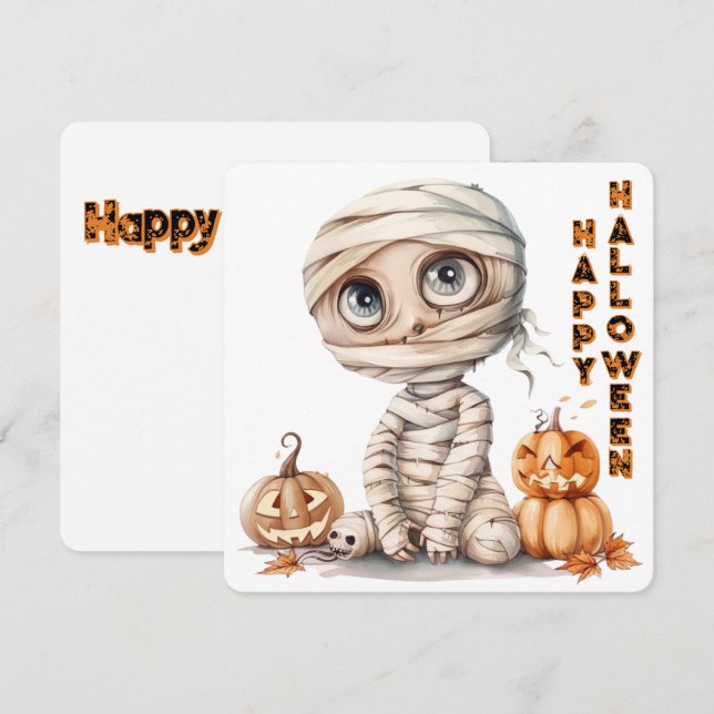 Pumpkin Perch – Mummy in the Autumn Dust (Front/Back)