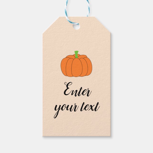 Pumpkin Personalized Gift Tags (Front)