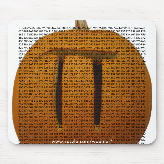 Pumpkin Pi, 3.14159265358979323846264338327950... Mouse Pad (Front)