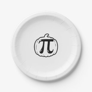 Pumpkin Pi Funny Math Halloween & Thanksgiving Pum Paper Plates