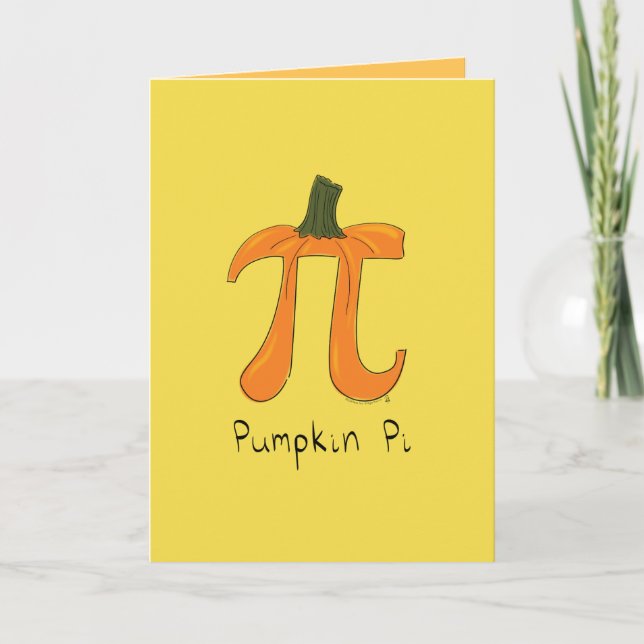 Pumpkin Pi Greeting Card (Front)