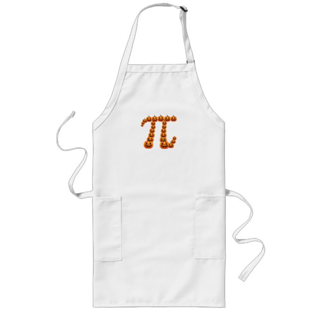 Pumpkin Pi Halloween Long Apron (Front)