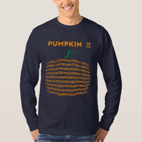 Pumpkin Pi Halloween Math Joke T_Shirt