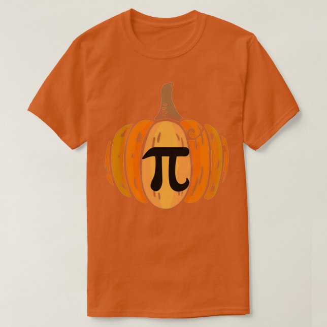 Pumpkin Pi Math Halloween Thanksgiving T-Shirt (Design Front)