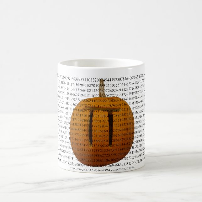 Pumpkin Pi Mug with digits (Center)